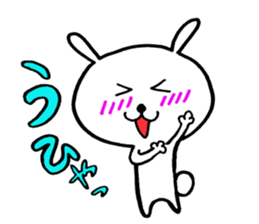 Rabbit which likes meat & Cat sticker #7371713