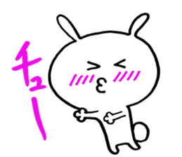 Rabbit which likes meat & Cat sticker #7371718