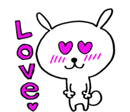 Rabbit which likes meat & Cat sticker #7371720