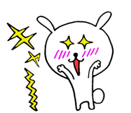 Rabbit which likes meat & Cat sticker #7371721