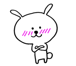 Rabbit which likes meat & Cat sticker #7371726