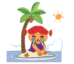 Weather_and girls summer sticker #7371774