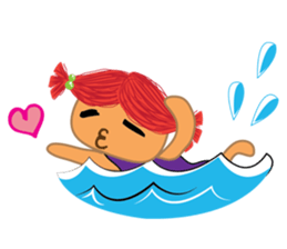 Weather_and girls summer sticker #7371780