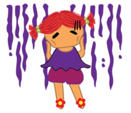 Weather_and girls summer sticker #7371781