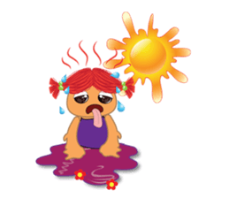 Weather_and girls summer sticker #7371789