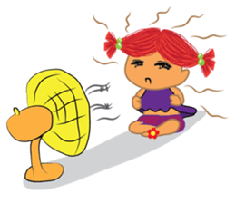 Weather_and girls summer sticker #7371791