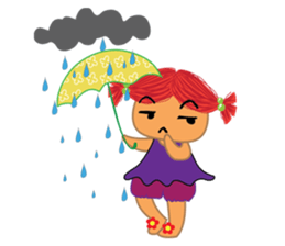 Weather_and girls summer sticker #7371793