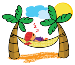 Weather_and girls summer sticker #7371797