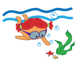 Weather_and girls summer sticker #7371810