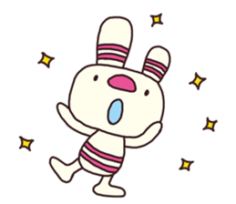 The striped rabbit (Kansai dialect) sticker #7373113