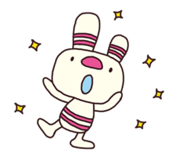 The striped rabbit (Kansai dialect) sticker #7373113