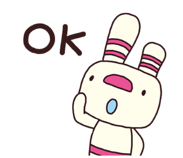 The striped rabbit (Kansai dialect) sticker #7373119