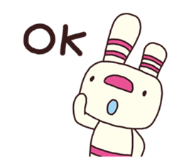 The striped rabbit (Kansai dialect) sticker #7373119