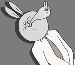 Annoying rabbit and serious fox sticker #7373629