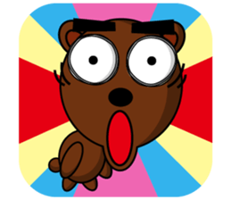 Black Eyebrows Bear 15 sticker #7376052