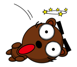 Black Eyebrows Bear 15 sticker #7376059