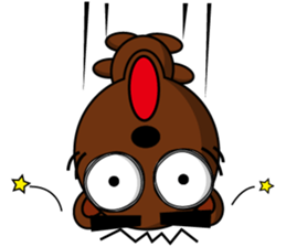 Black Eyebrows Bear 15 sticker #7376060