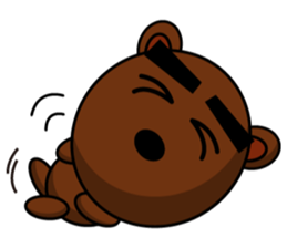 Black Eyebrows Bear 15 sticker #7376078