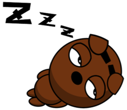 Black Eyebrows Bear 15 sticker #7376079