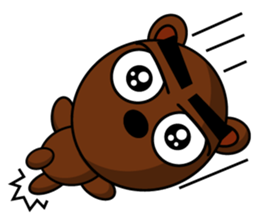 Black Eyebrows Bear 15 sticker #7376081