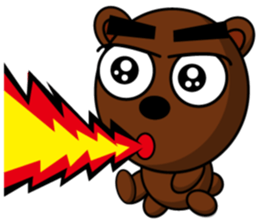 Black Eyebrows Bear 15 sticker #7376083