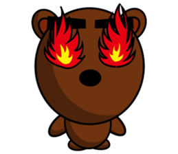 Black Eyebrows Bear 15 sticker #7376088