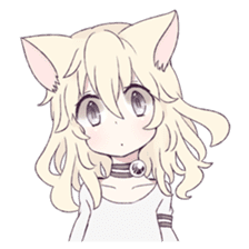 White Cat Girl sticker #7376460