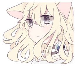 White Cat Girl sticker #7376467