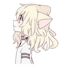 White Cat Girl sticker #7376480