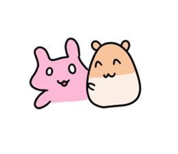 Pink bear and his friends sticker #7376747