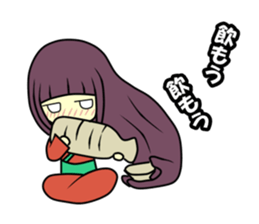 Double mouths girl sticker #7377858