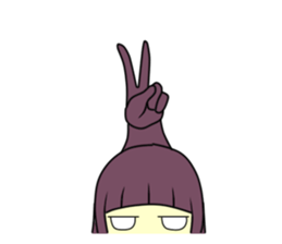 Double mouths girl sticker #7377863