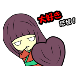 Double mouths girl sticker #7377872