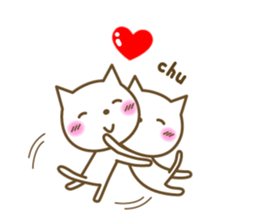 Cats in love sticker #7378905