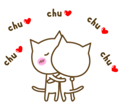 Cats in love sticker #7378906