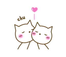 Cats in love sticker #7378907