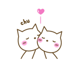 Cats in love sticker #7378907