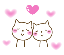 Cats in love sticker #7378910