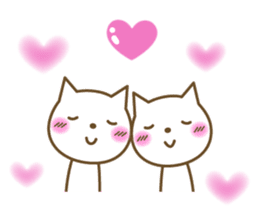 Cats in love sticker #7378910