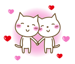 Cats in love sticker #7378915