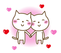 Cats in love sticker #7378915