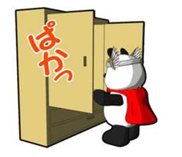 Panderson! Panda brave man sticker #7378937