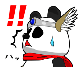 Panderson! Panda brave man sticker #7378943