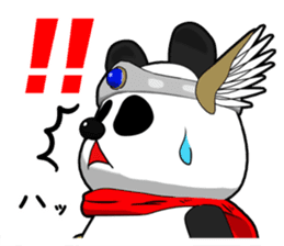 Panderson! Panda brave man sticker #7378943