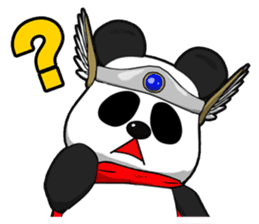 Panderson! Panda brave man sticker #7378944