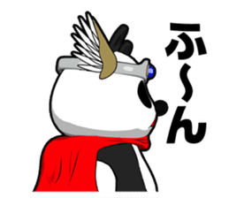 Panderson! Panda brave man sticker #7378946