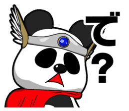 Panderson! Panda brave man sticker #7378947