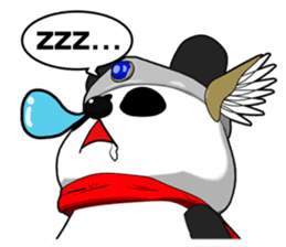 Panderson! Panda brave man sticker #7378953