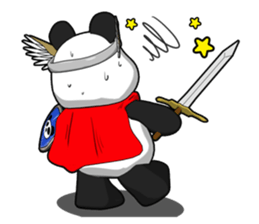 Panderson! Panda brave man sticker #7378954