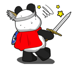 Panderson! Panda brave man sticker #7378954